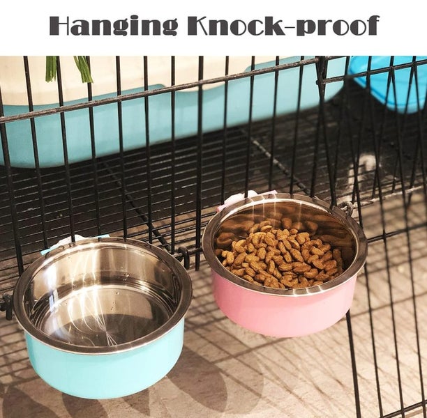 Hanging Pet Bowl Cage Food Water Dish Carousel 1