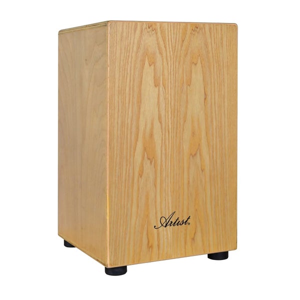 Artist ACJ48R Cajon 48cm Wooden Rhythm Box Snare wire - Raw Carousel 2