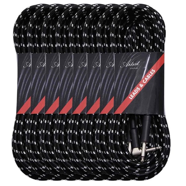 Artist FB15R-8PK 4.5m Braided Guitar Cable w/ Right-Angle Tip Carousel 1