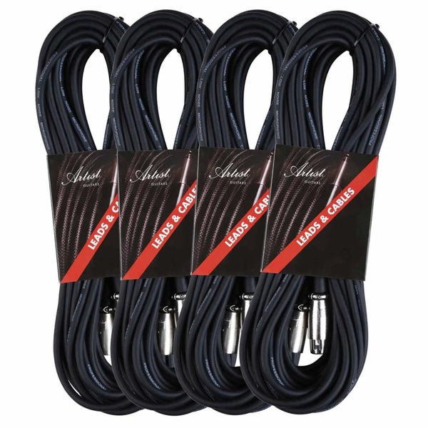 Artist MC45XX 45ft (14m) Mic Cable/Lead XLR-XLR - 4 Pack Carousel 1