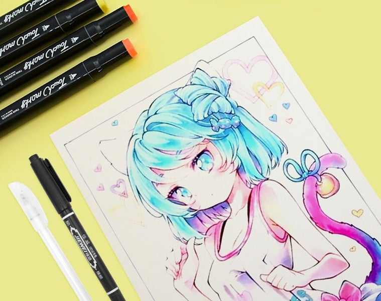 Colour Brush Paint Pens / Dual Tip Paint Markers (60 Colors) (Auckland Stock)64219903229826112