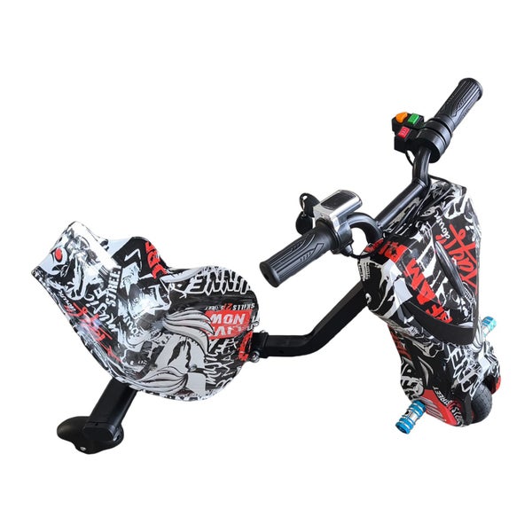 Three-wheeled Electric Drift Car Go Kart for Kids Ride On Trike 350W w/Bluetooth Carousel 2