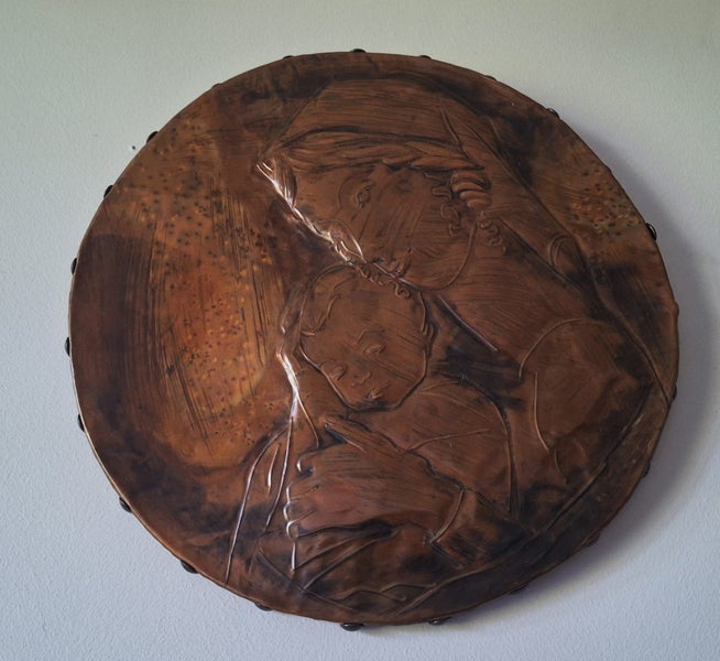 +++ VINTAGE "MADONNA & CHILD" COPPER ART +++ Carousel 2