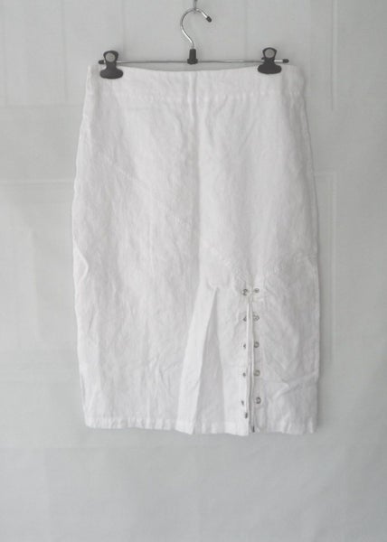 SABATINI - NZ - WHITE LINEN SKIRT size XL 14/16 Carousel 1