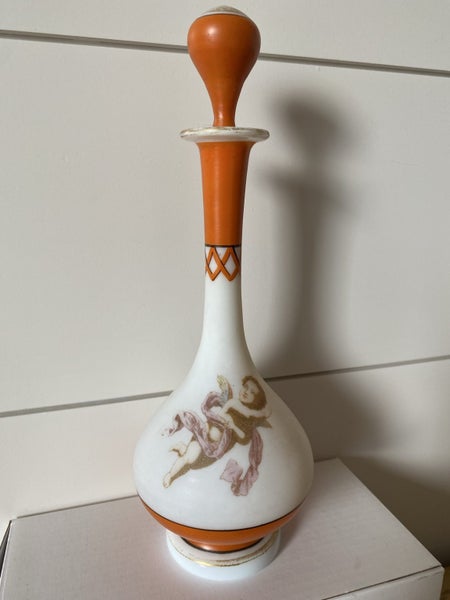 Victorian milk glass “Angel baby” Barbers bottle. Carousel 1