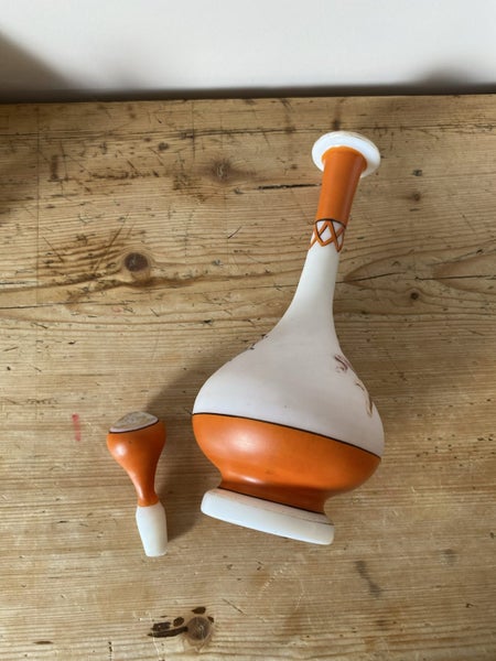 Victorian milk glass “Angel baby” Barbers bottle. Carousel 9