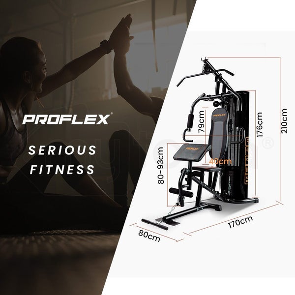 Proflex Multi Station Home Gym Set With 98Lbs Weight Plates M8000 Carousel 2