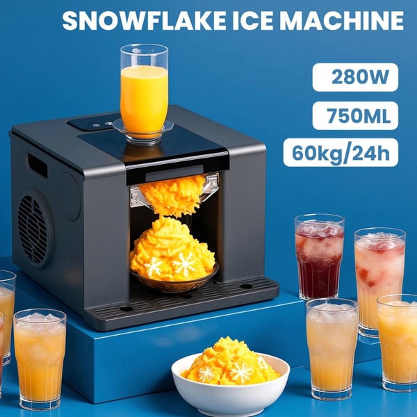 Snow Ice Maker Machine 60KG/24H Shaved Ice Machine Rapid Cooling Self-Cleaning Carousel 2