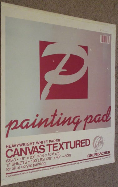 Grumbacher painting pads, canvas textured for oil or acrylic painting Carousel 1