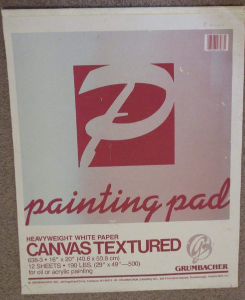 Grumbacher painting pads, canvas textured for oil or acrylic painting Carousel 2