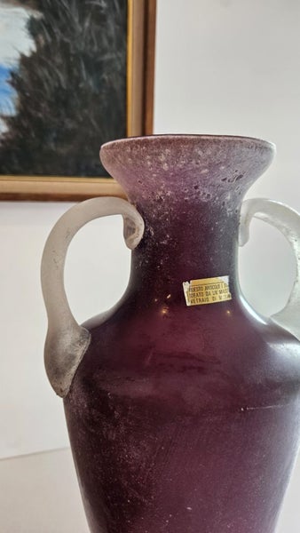 Murano Glass Vase - Scavo Amphora by Seguso Carousel 1