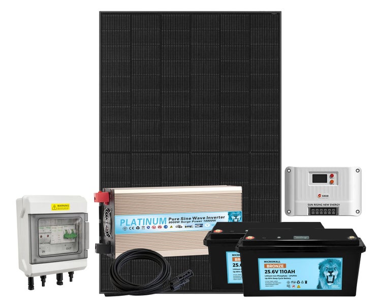 24V 5000W Off Grid LiFePO4 Lithium Battery Solar Kit Carousel 1