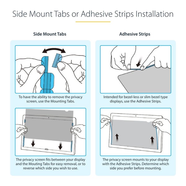 StarTech.com 14-inch 16:9 Laptop Privacy Screen Reversible Gold Filter Carousel 8