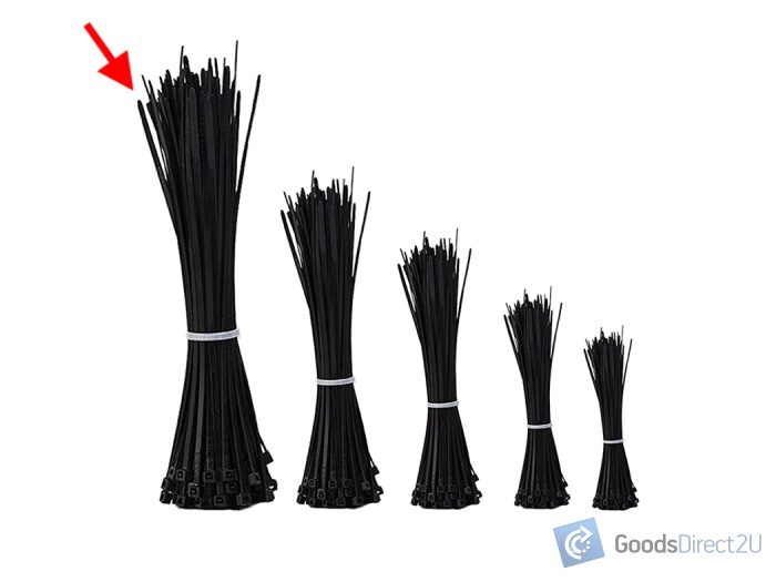 Cable Tie - 7.6 x 350mm, Black - 100Pcs Carousel 2