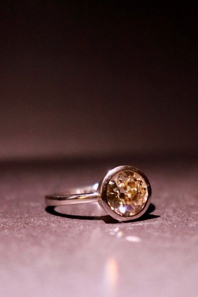 2.45ct Solitaire Diamond Platinum Ring (Old European Cut) Carousel 2