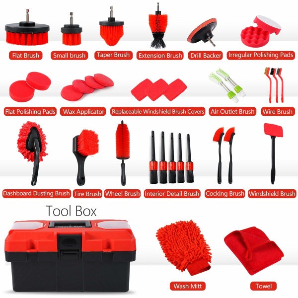 35 Pieces Car Detailing Kit,Car Cleaning Kit With Windshield Cleaning Tool Carousel 1