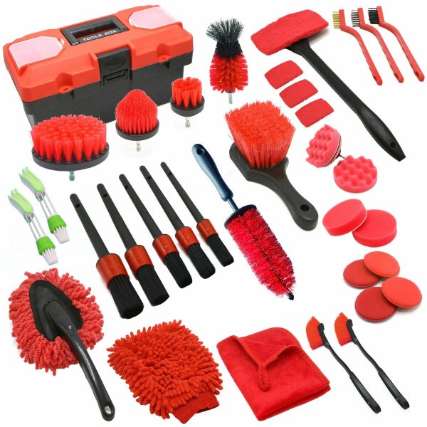 35 Pieces Car Detailing Kit,Car Cleaning Kit With Windshield Cleaning Tool Carousel 8