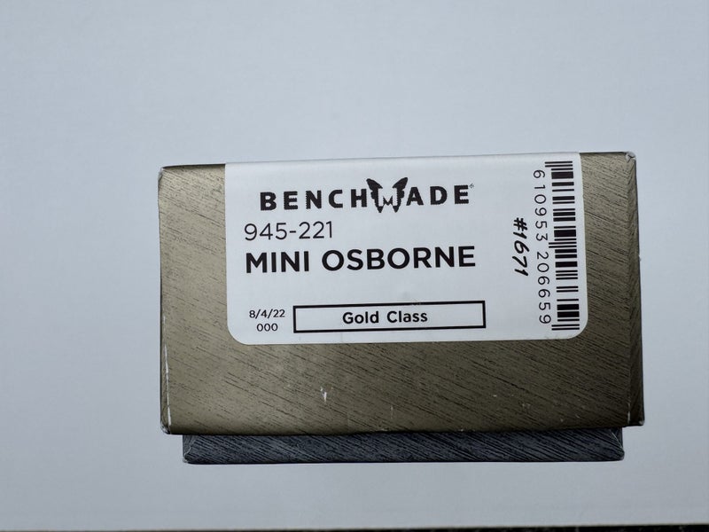 Benchmade Mini Osborne Gold Class 945-221 Pocket Knife #1671 Carousel 13