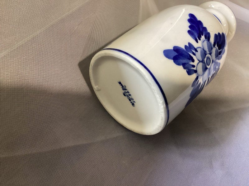 Vintage rare Delft bottle with handmade stopper Carousel 7