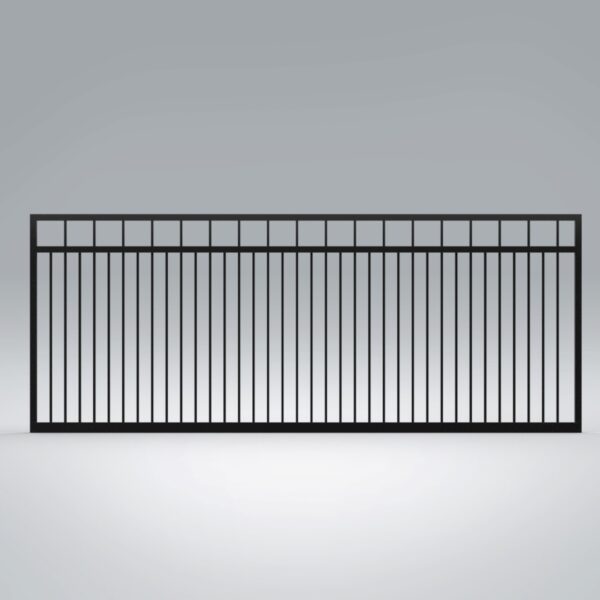 Customisable Aluminium Driveway Gate (Classic Square Tube Pattern) Carousel 1