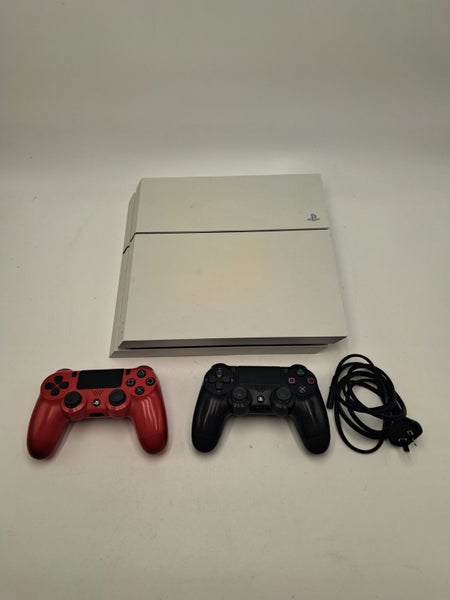 * White 500GB PS4 Console w/ 2 Dualshock Controllers! * Carousel 1