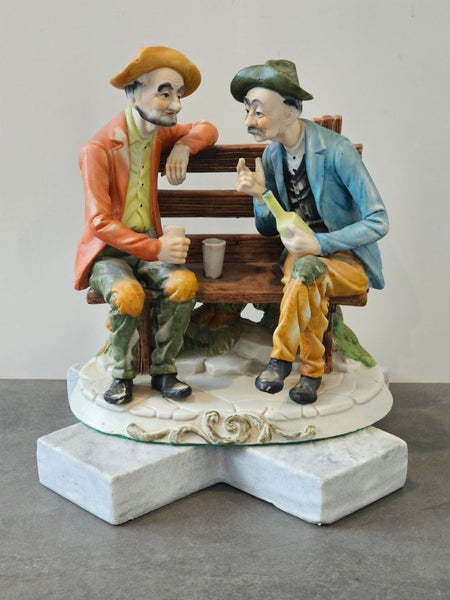 "The Last of The Summer Wine". Antique Capodimonte Figures - Signed & Immaculate Carousel 1