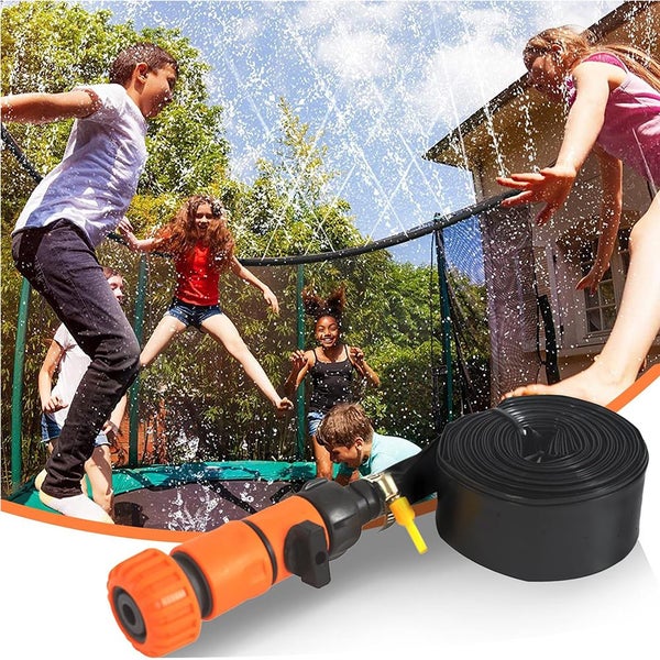 15M Trampoline Sprinkler, Summer Fun Outdoor Backyard Water Play Cool Down Water Carousel 1