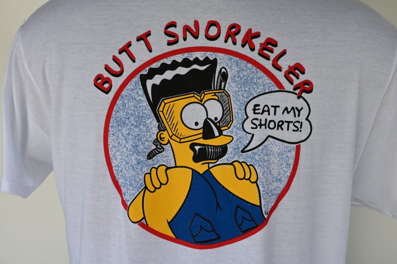 Buttsnorkeler White/ Bart Simpson Tee - Eat My Shorts Carousel 1
