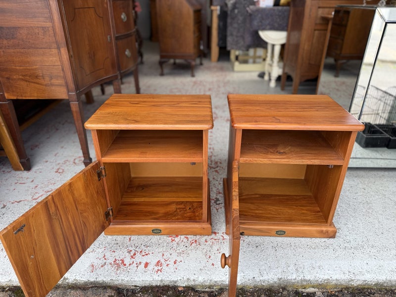 Pair Heart Rimu Bedside Cabinets by 'Classicwood Furniture' Carousel 2