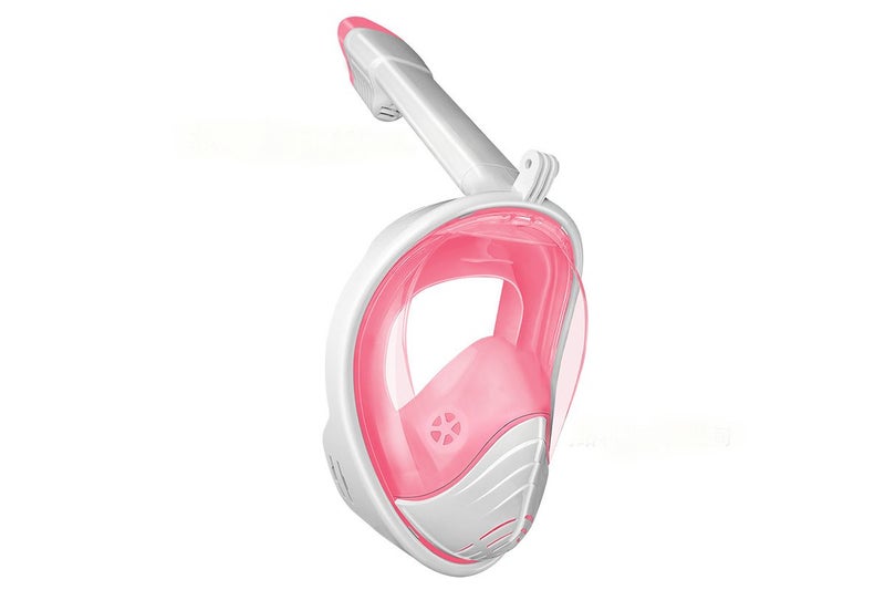 Full Face Snorkel Mask 180 Degree Panoramic View Anti-Fog and Leak Proof -Pink Carousel 2