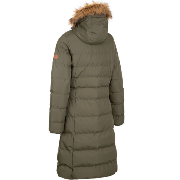 Trespass Womens Audrey Padded Faux Fur Hooded Jacket - Dark Vine - XXL Carousel 2