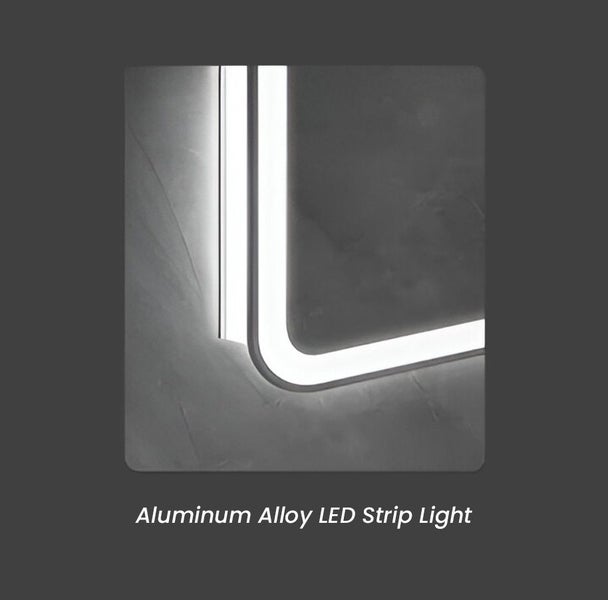 L 1200 x H 800 mm Led Mirror Rectangle Backlit with Frosted Edge Carousel 2