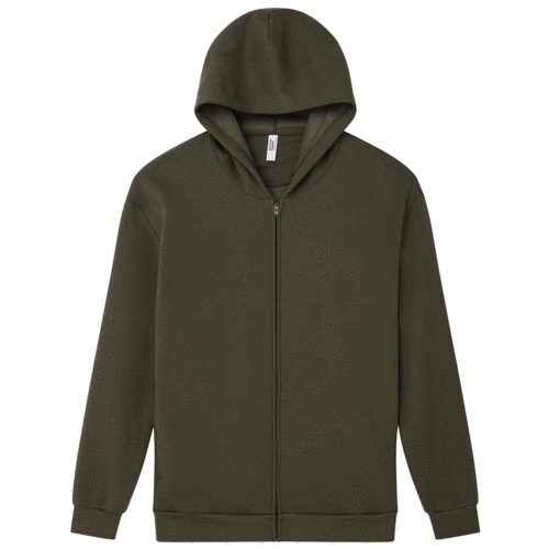 AMERICAN APPAREL RF497 REFLEX FLEECE UNISEX FULL ZIP HOODED SWEAT - LIEUTENANT Carousel 2