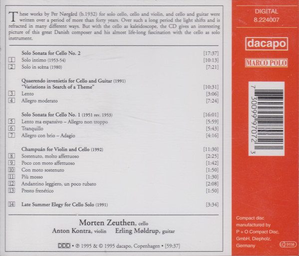 Per Nørgård - Morten Zeuthen, Anton Kontra, Erling Møldrup – Works For Cello Carousel 2