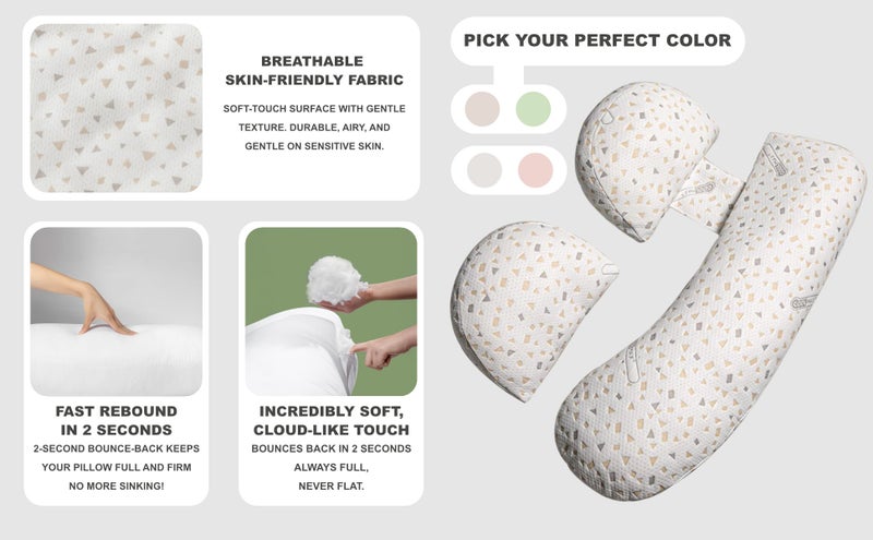 Pregnancy Pillow for Women Full Body Maternity Pillow for Back Hip Support Carousel 2
