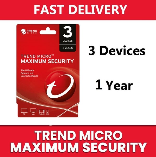 Trend Micro Maximum Security 3 Devices 1 Year Carousel 1