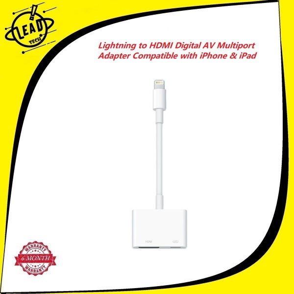 Lightning to HDMI Digital AV Multiport Adapter Compatible with iPhone & iPad Carousel 1