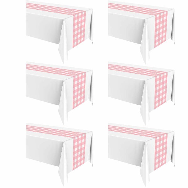PE Tablecloth 10 Pack 137x274cm Disposable Leakproof Kitchen Table Cloth Carousel 8