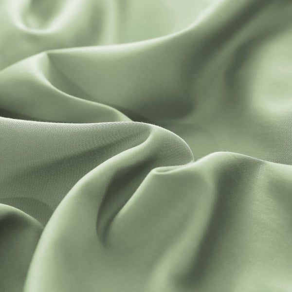 Serene 400TC Bamboo Cotton Sateen Duvet Cover Set Sage - Double Bed Carousel 10