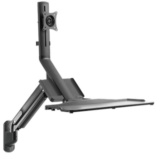 Brateck WWS05-01-P01 17"-32" Wall Mount Single Monitor Gas Spring Sit-Stand Carousel 1