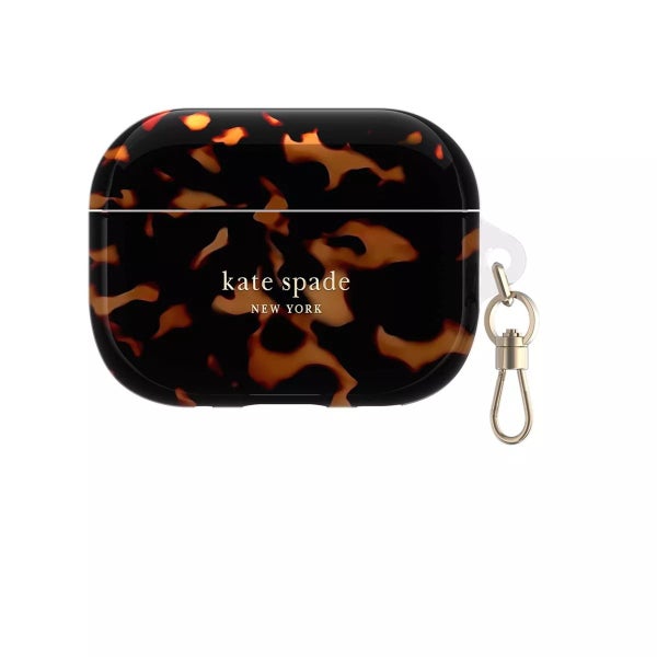 Kate Spade AirPods Pro (1st & 2nd) Protective Case - Transparent Tortoise/Black Carousel 1