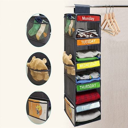 Weekly Clothes Storage Organizer Closet Organizer Carousel 1
