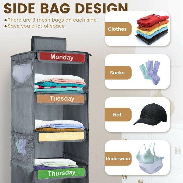 Weekly Clothes Organizer For Daily Clothes Clothes Organizer Closet Storage Carousel 8