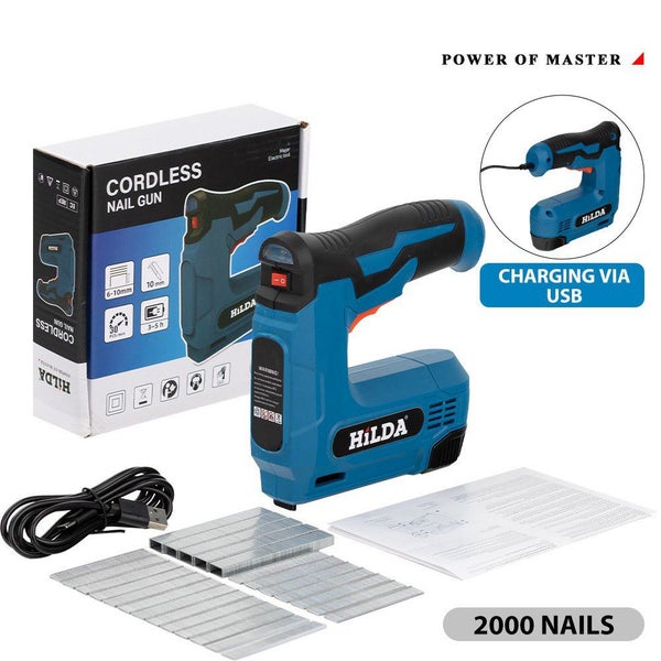 Portable Electric Nail Gun 2000pcs Nails Woodworking Decoration Air Nail Gun Carousel 1