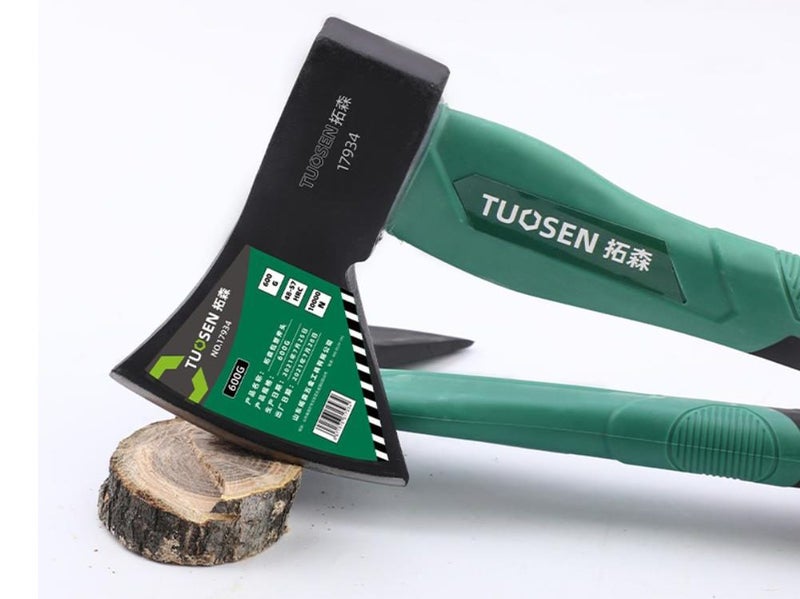 Axe, Outdoor Lumbering Axe, Axe with TPR Rubber Coating Handle, Camping Hatchet Carousel 4