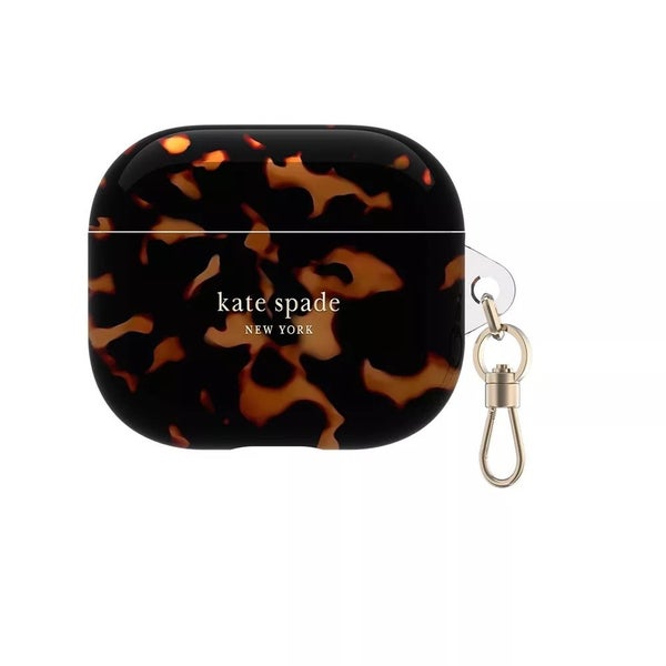 Kate Spade AirPods (3rd generation) Protective Case - Transparent Tortoise/Black Carousel 1