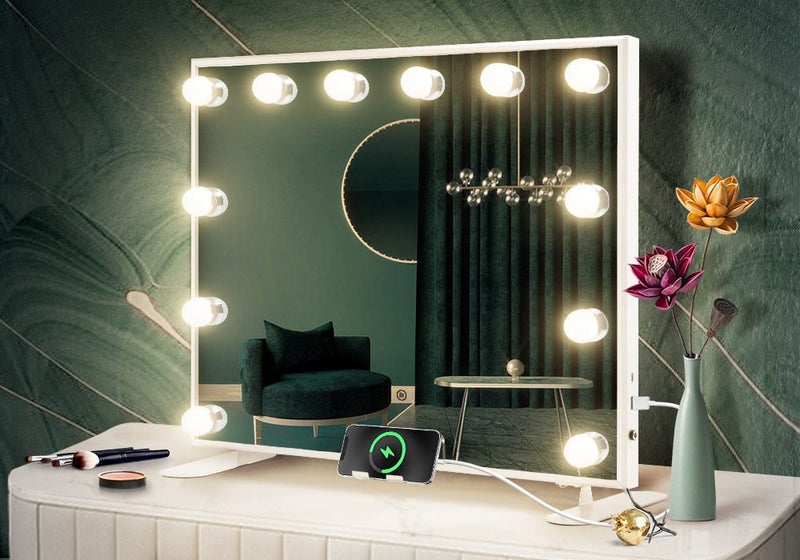 Vanity Hollywood Makeup Mirror 12 LED Light Carousel 1