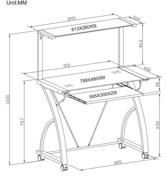 Tempered Glass Computer Desk - Clearance Sale! Carousel 2