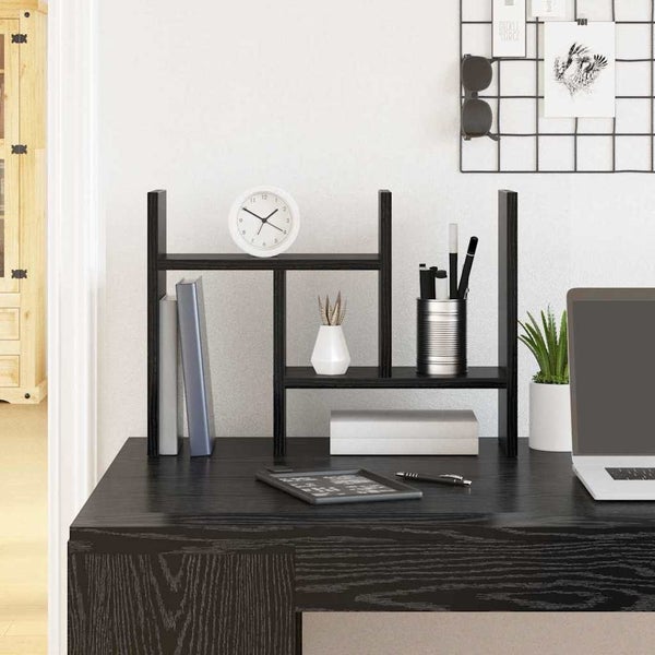 Desk Organiser Black Oak 34.5 X 15.5 X 35.5 Cm Engineered Wood Nlkxbp Carousel 1
