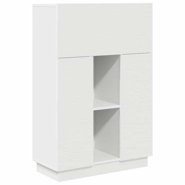 Desk With Shelf White 71.5 X 31.5 X 106.5 Cm Engineered Wood Nlkanx Carousel 2